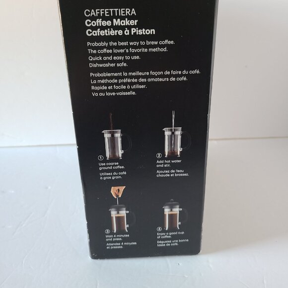 BODUM FRENCH PRESS CAFFETTIERA COFFEE SET WITH TWO GLASS MUGS- NEW IN BOX - Picture 9 of 12